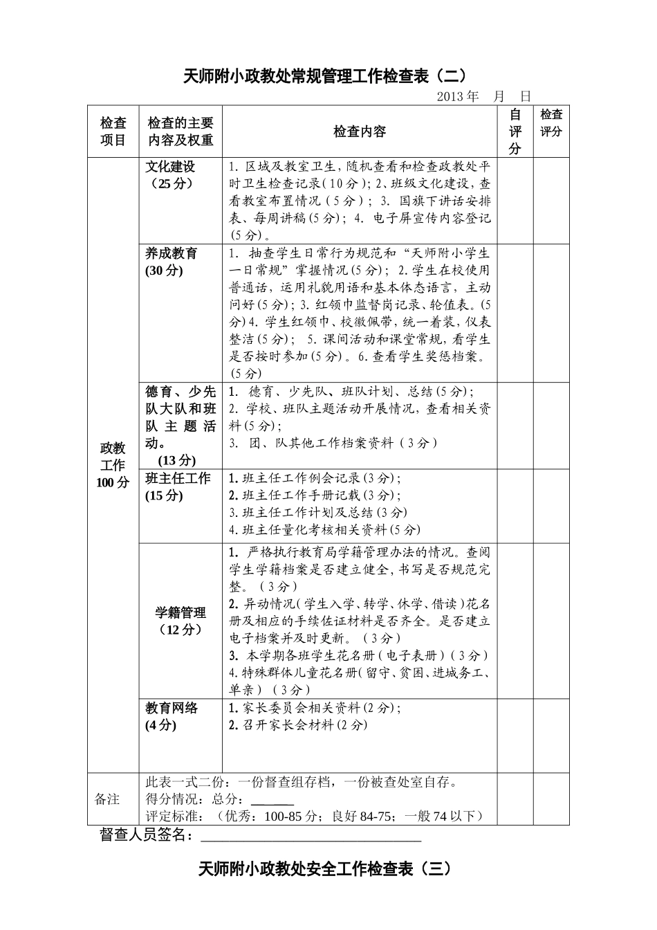 学校常规管理工作检查表_第3页