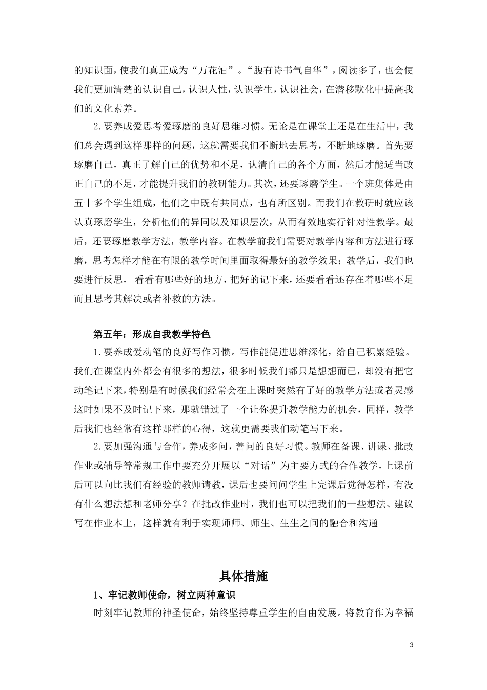 新教师五年规划_第3页