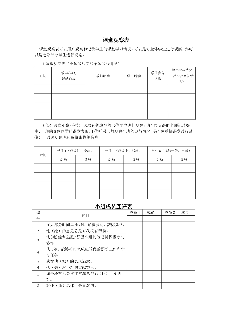 学生课堂表现评价量表_第2页