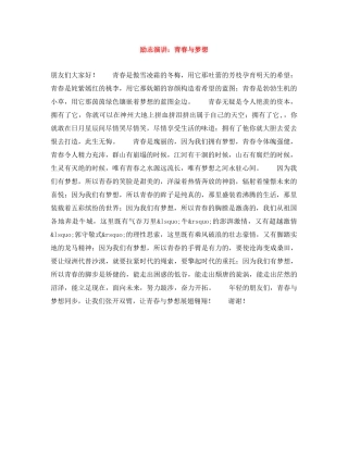 励志演讲青春与梦想 