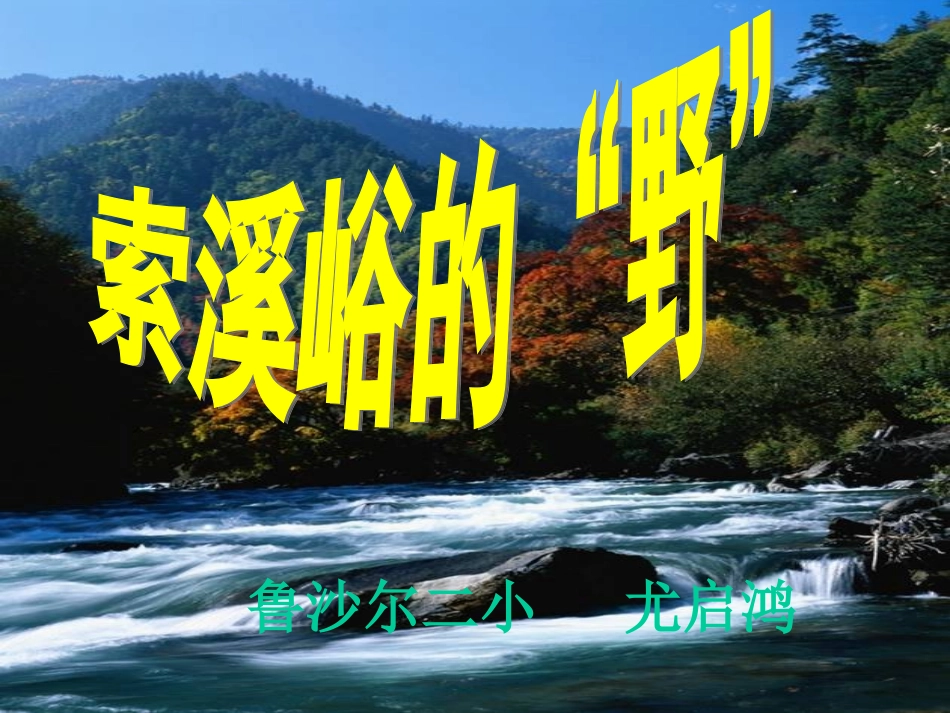 六上第4课《索溪峪的野》尤启鸿 (2)_第1页