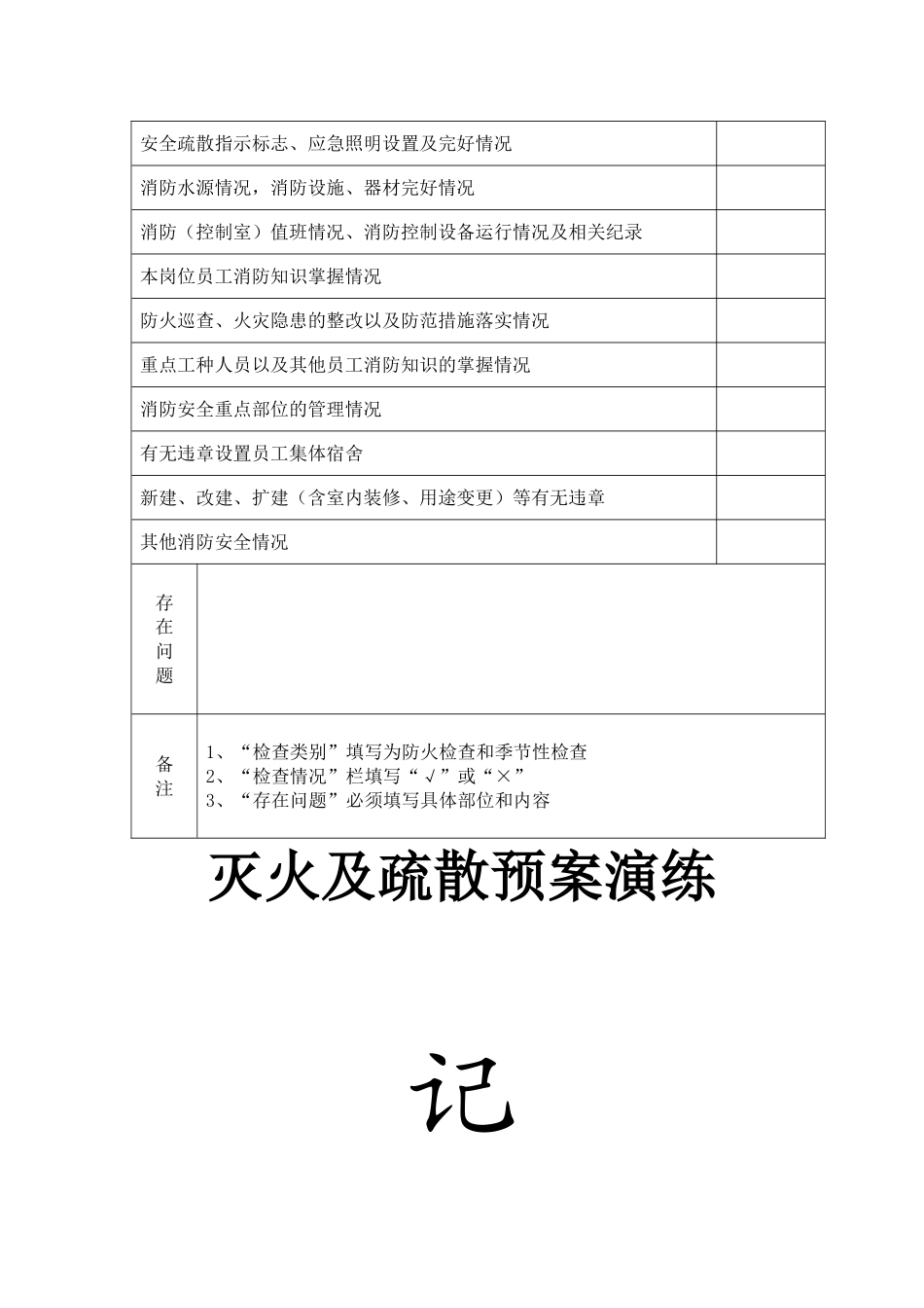 消防各种记录表(完整版)_第2页