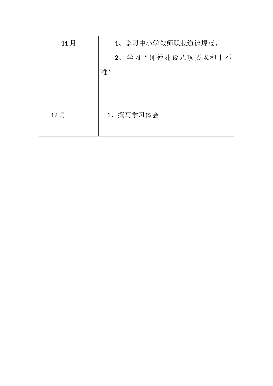 中小学教师职业道德规范学习计划_第3页