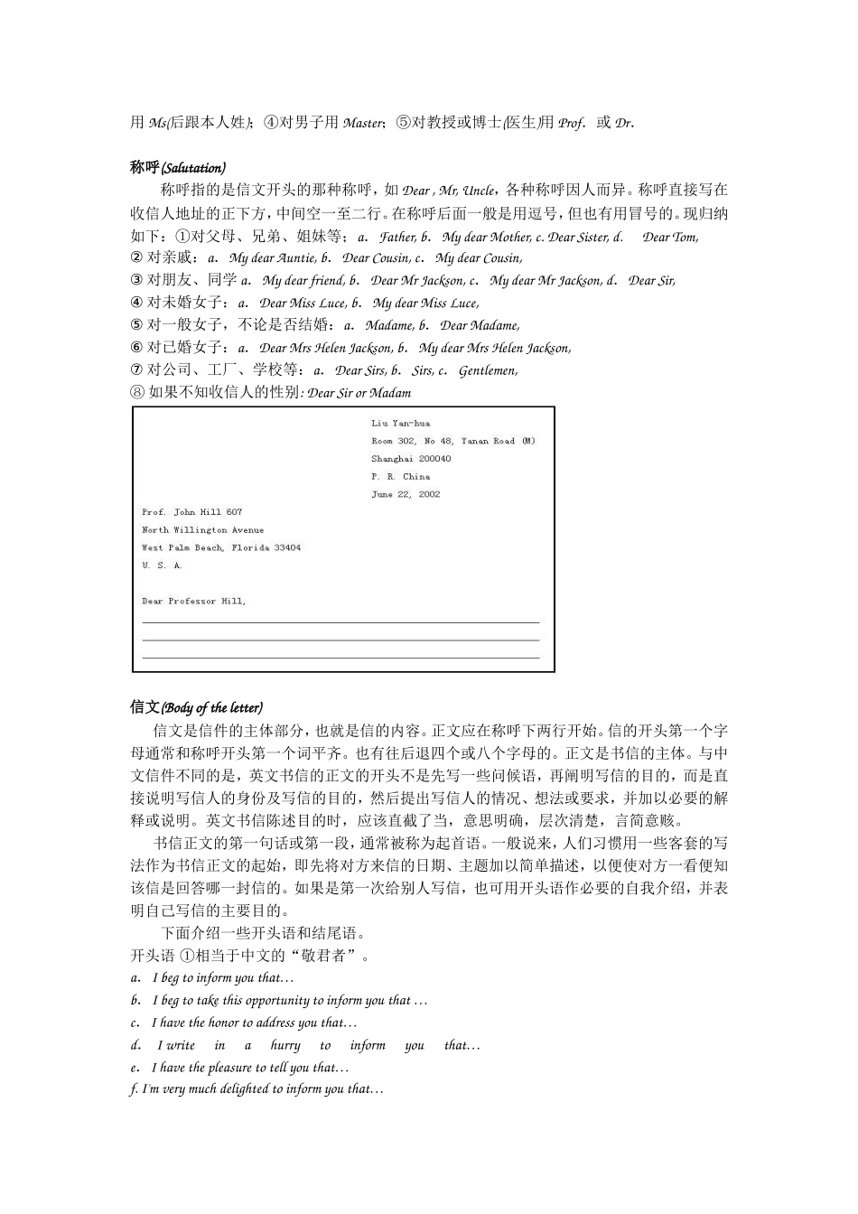 最全英语作文书信格式模板范文_第2页