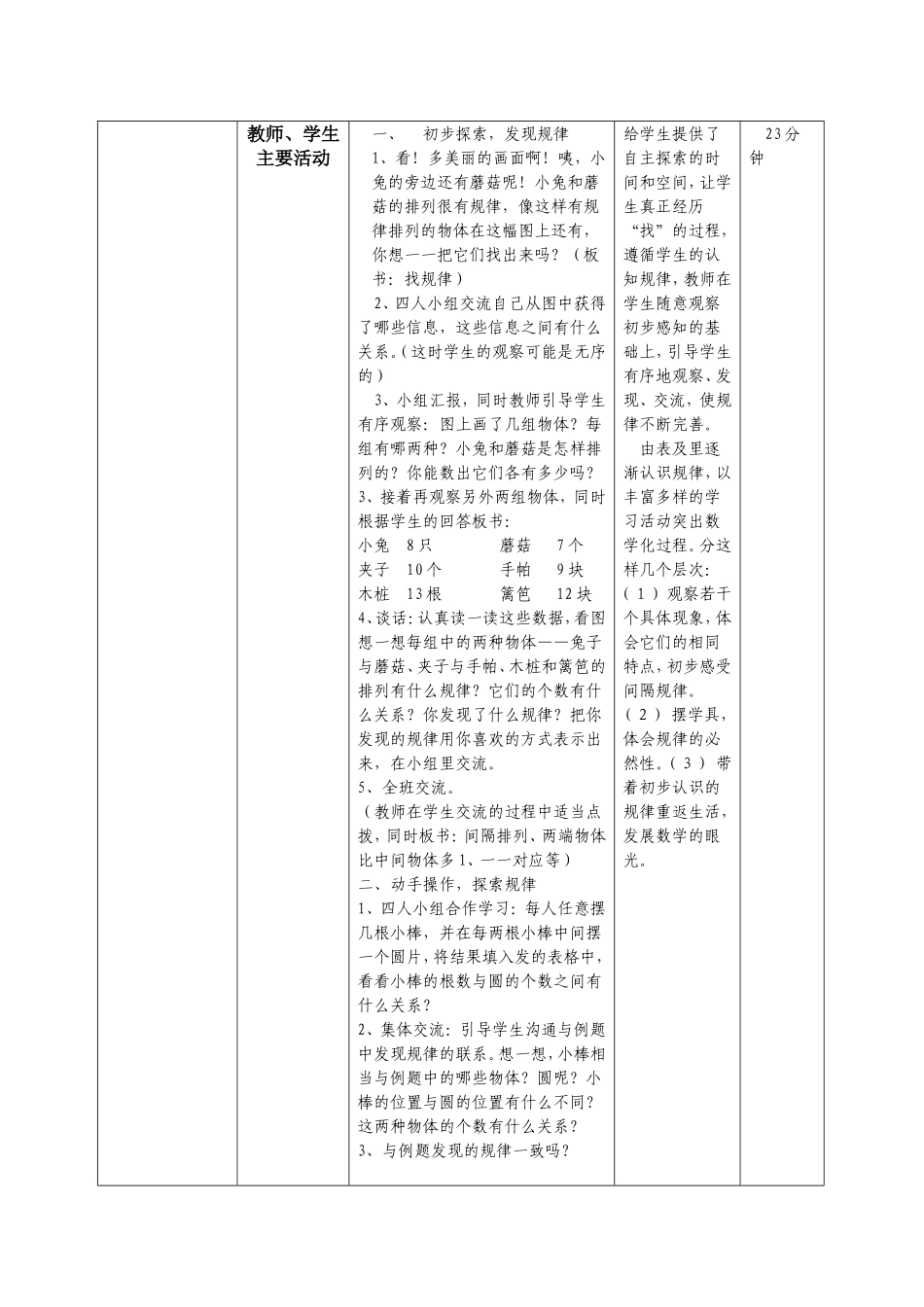 小学数学五年级上册《找规律》教学设计_第3页