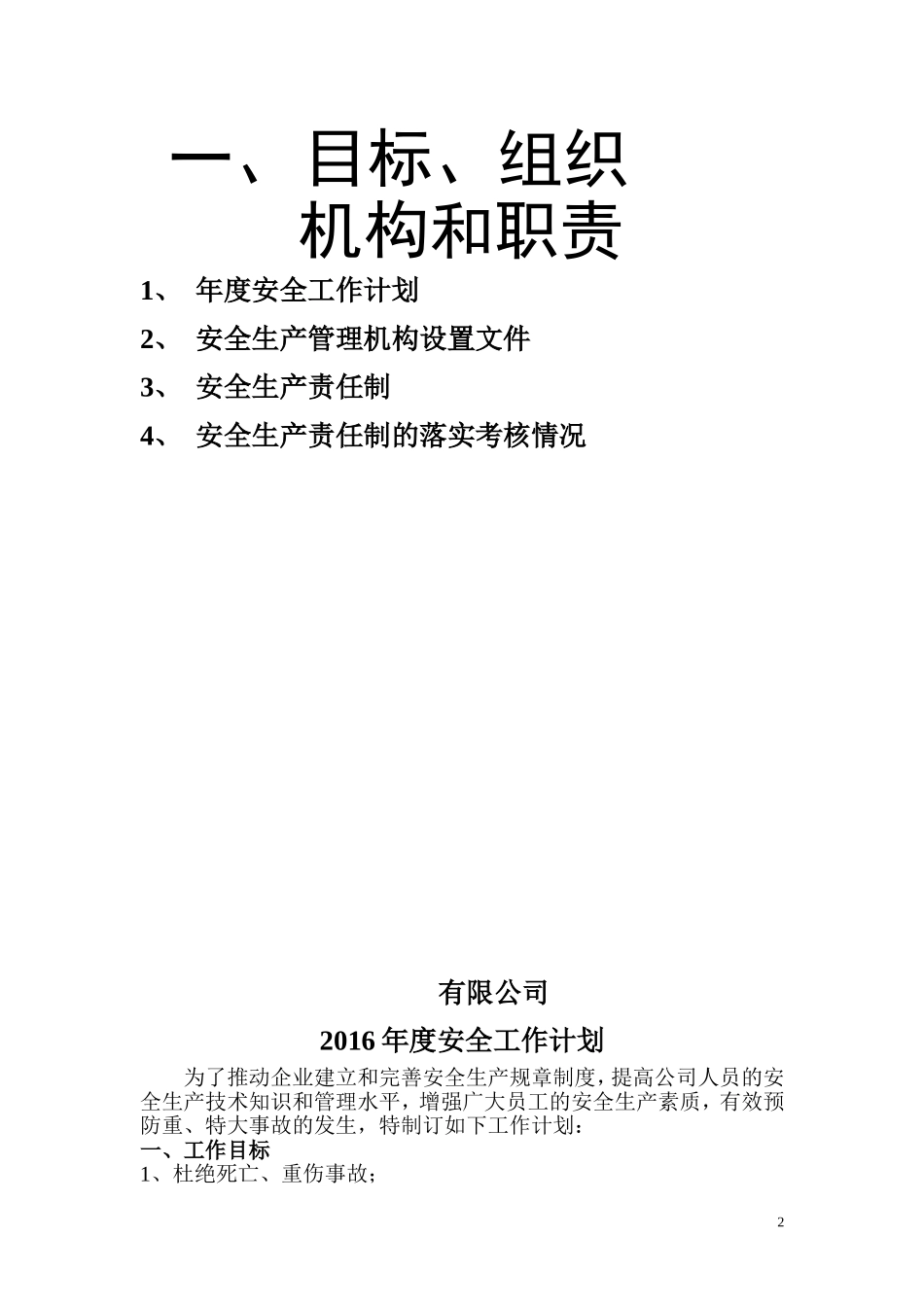 小微企业安全生产标准化创建全套资料(模板)_第2页
