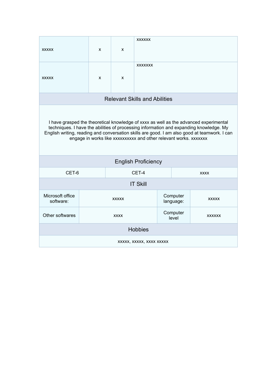 英文简历模板(简洁版)_第3页