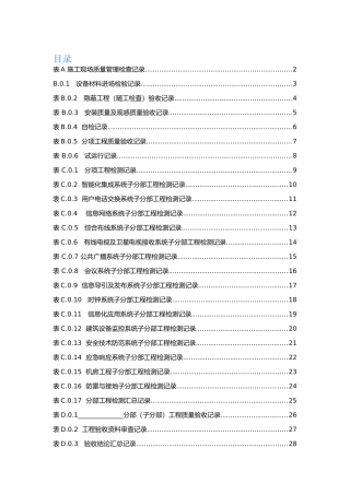 智能建筑工程质量验收规范GB50339-2013表格