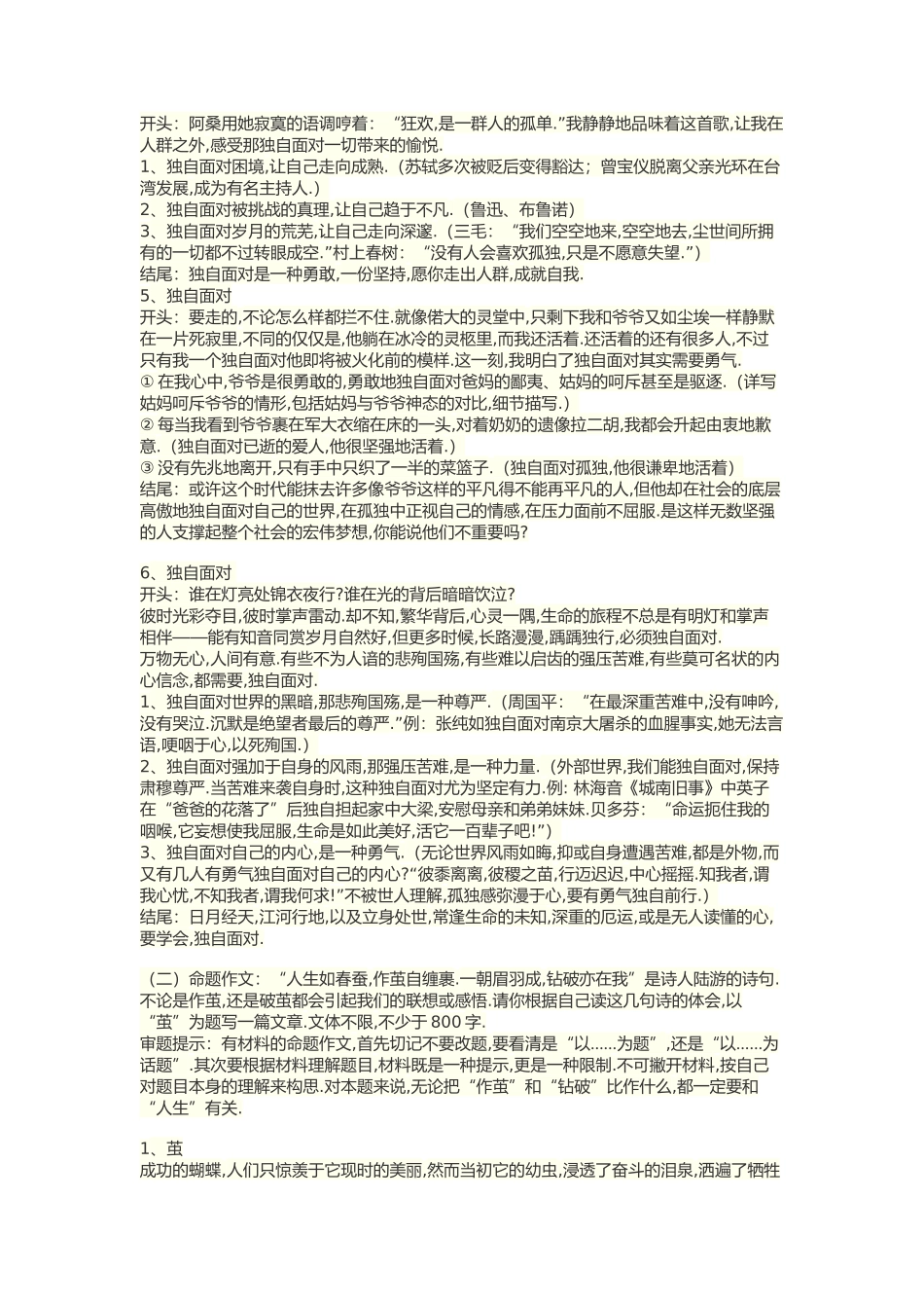 作文提纲范例_第2页