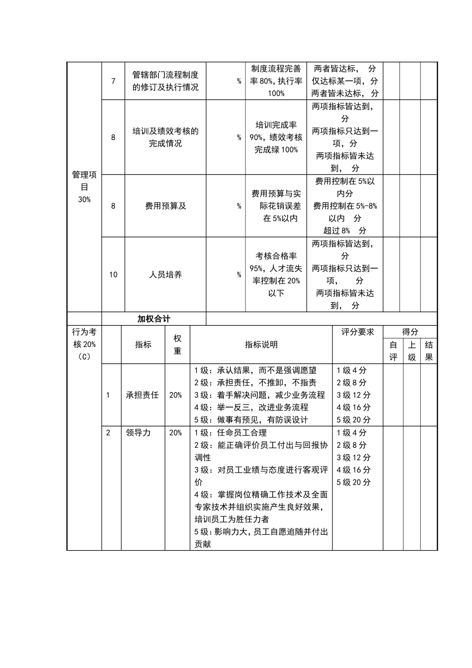 销售总监绩效考核表_第2页