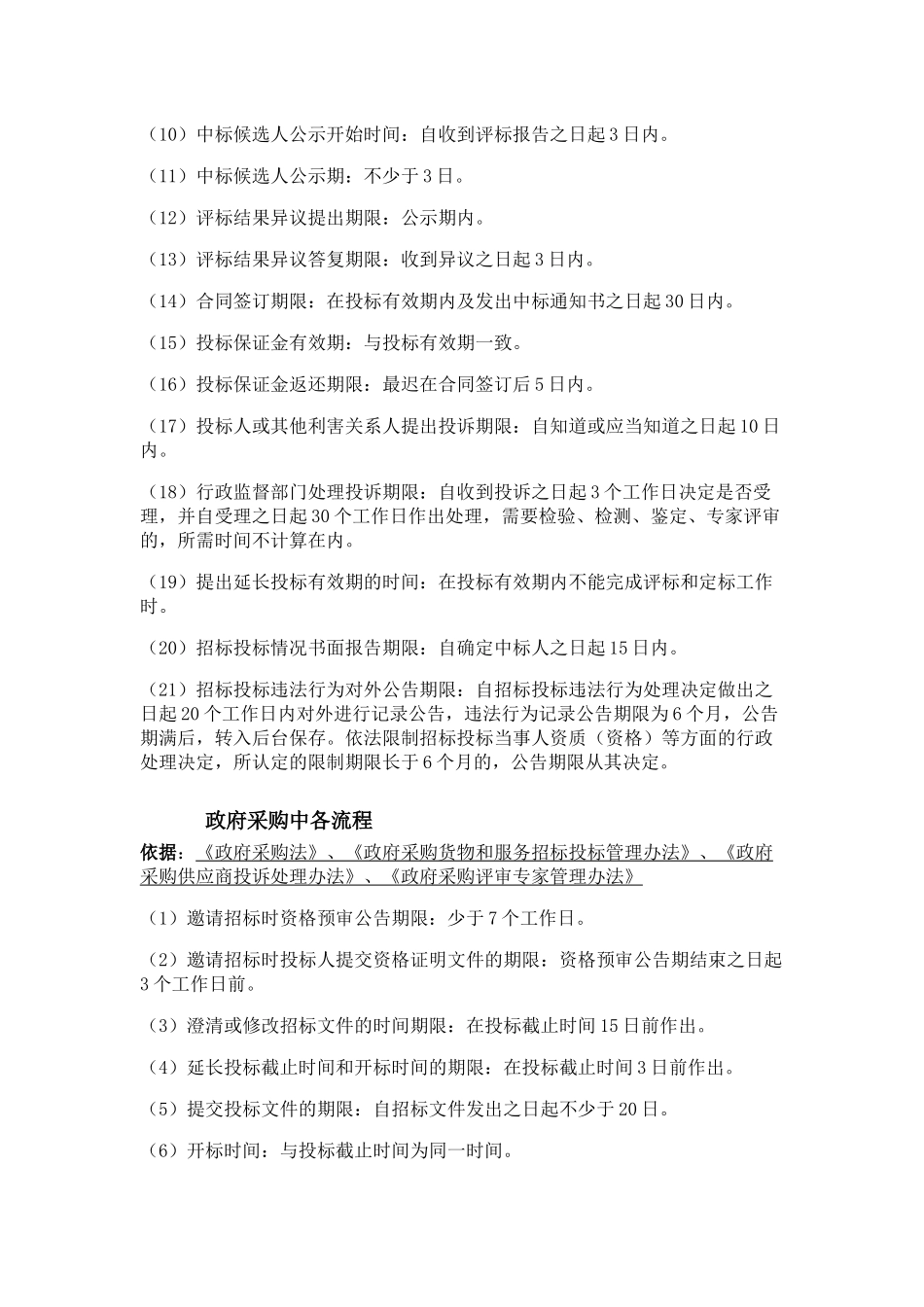 招投标中各个时间节点的时限规定_第2页