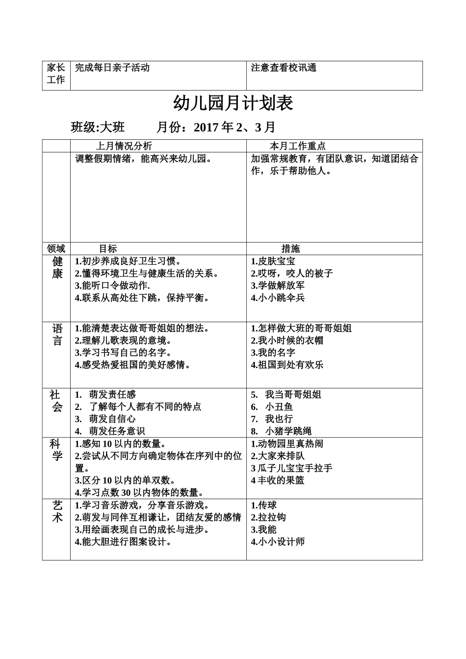 幼儿园-月计划表_第2页