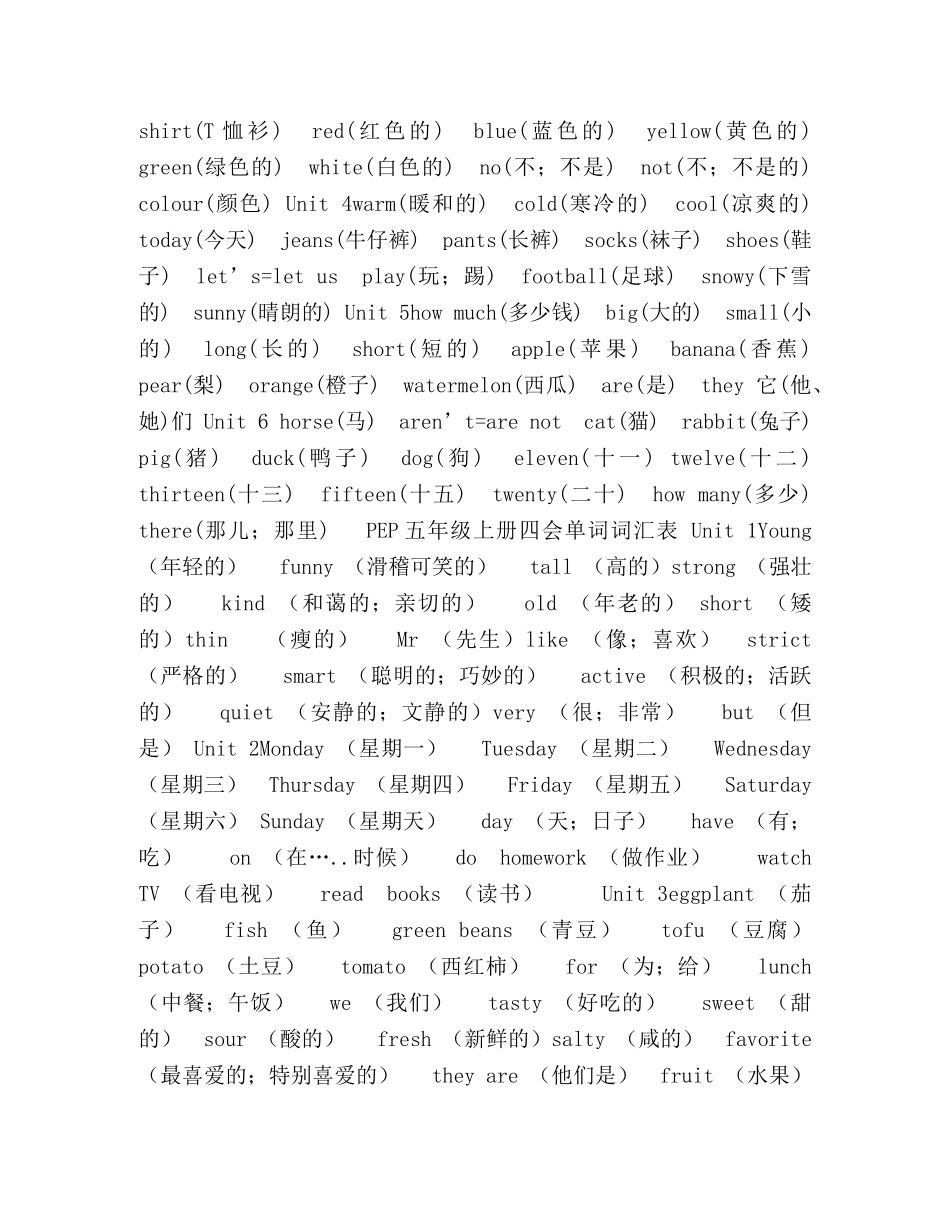 小学英语单词、句子总汇(1) _第3页