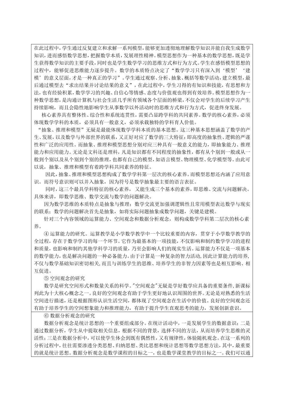 小学数学核心素养课题申报表(讨论稿)_第2页