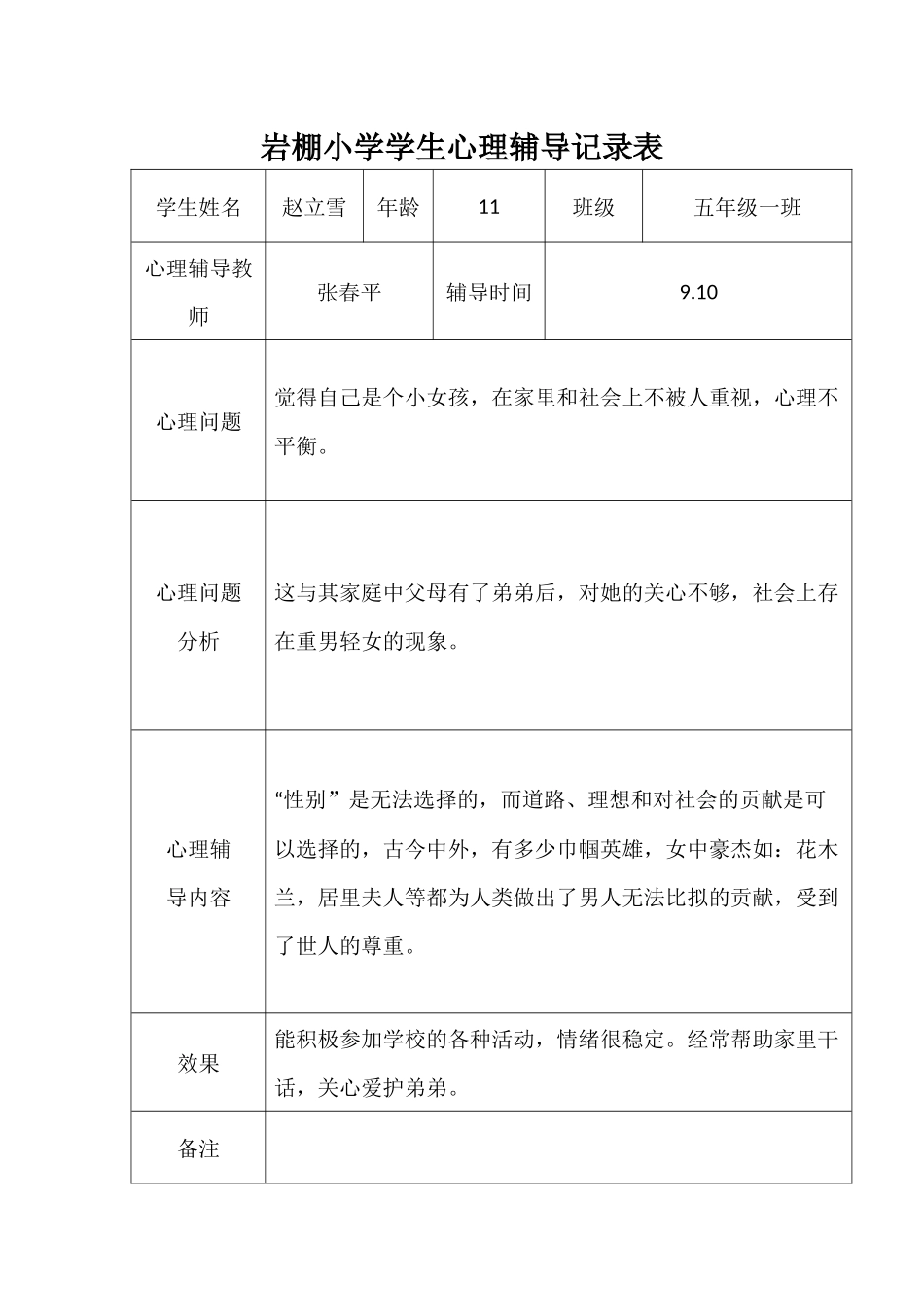 学生心理辅导记录表_第2页