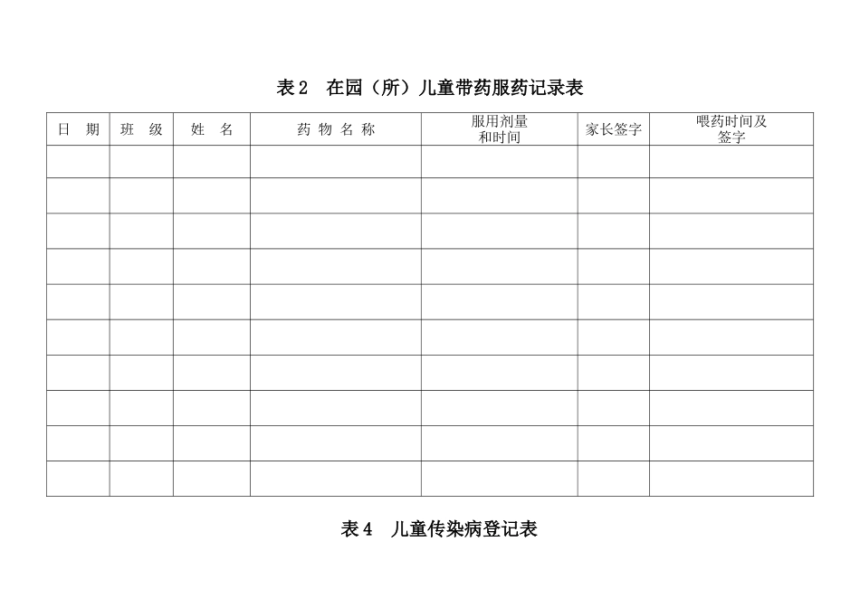 医务室(保健室)常用表格_第2页