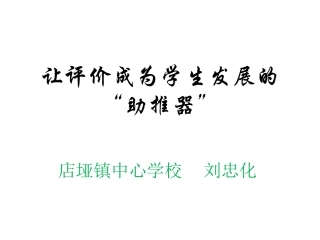 评价——助推器