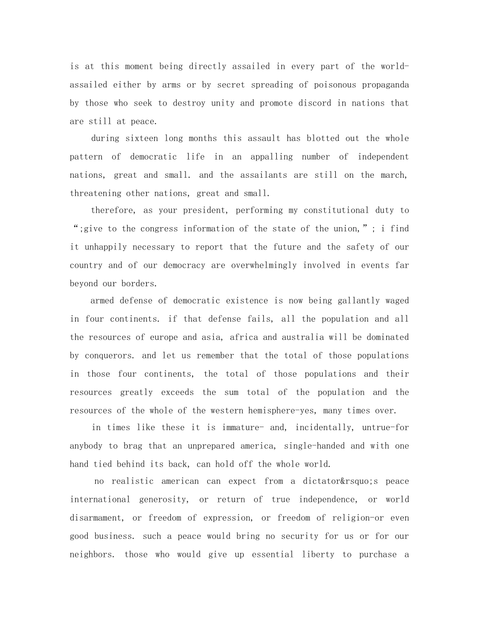 罗斯福四项自由英语演讲稿 _第3页