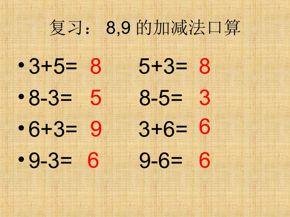 一年级上册《8、9的加减法应用》课件_第2页