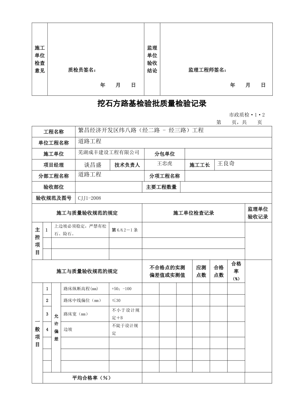 市政工程质检检验批表格汇总-好![1]_第2页