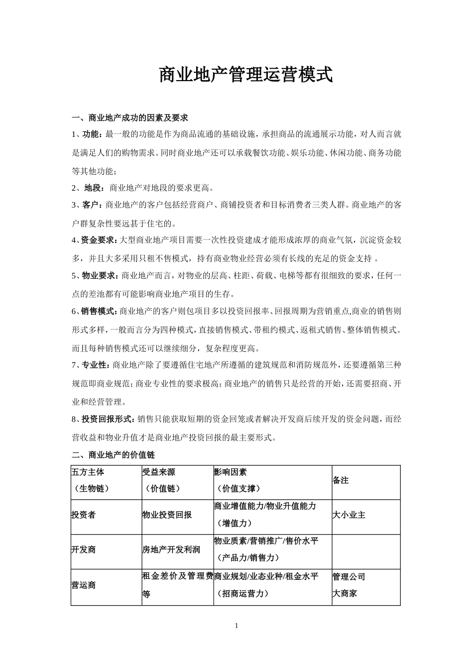 商业地产管理运营模式_第1页