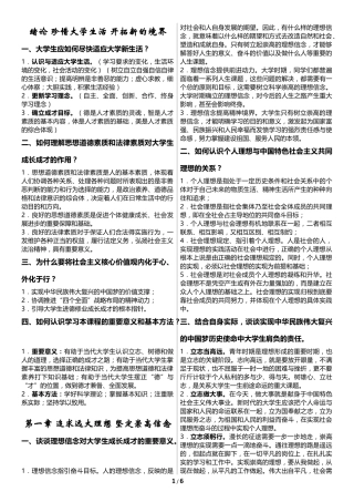 思修课后题答案(2015修订版思想道德修养与法律基础)