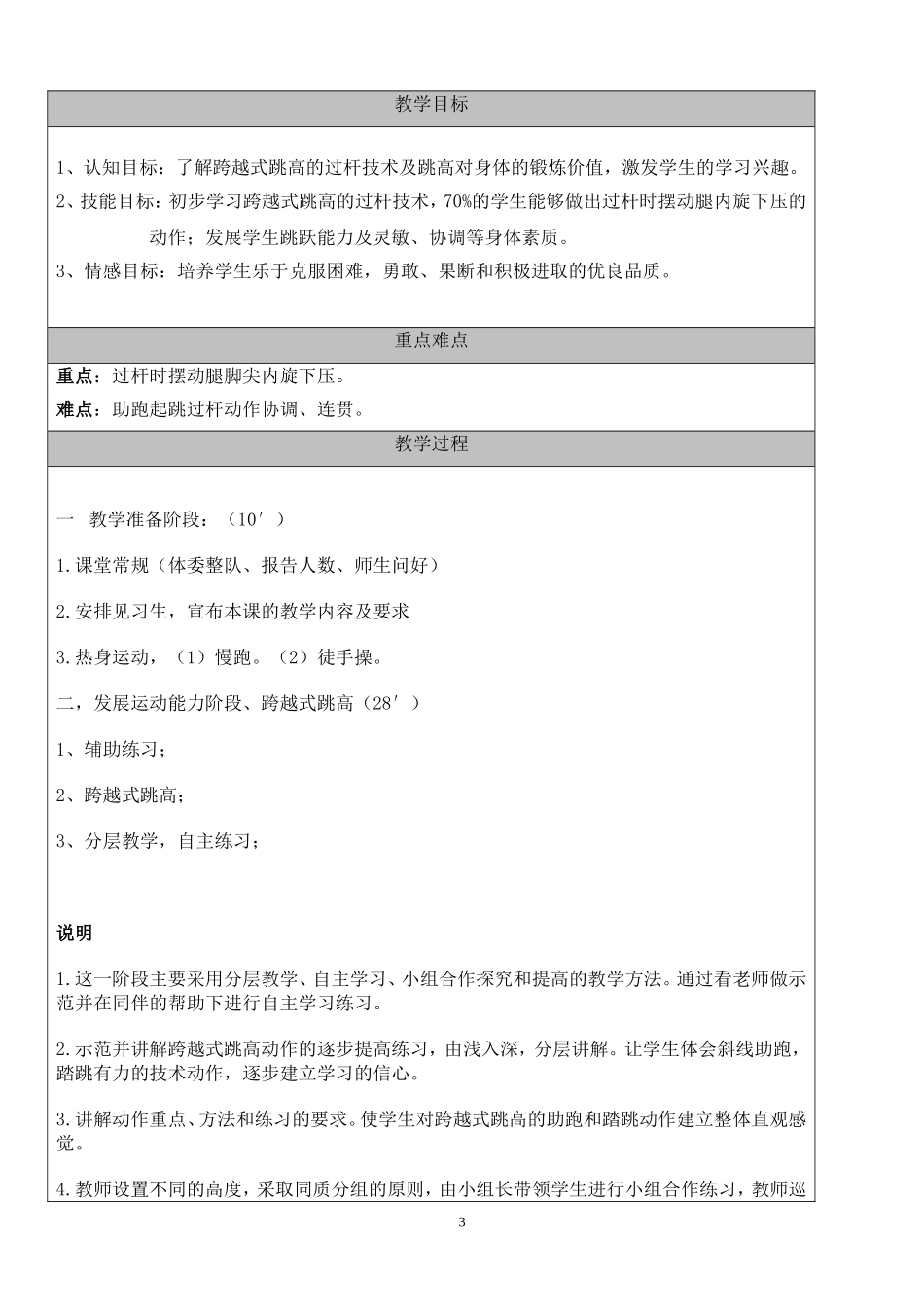 《跨越式跳高》教学设计教案_第3页