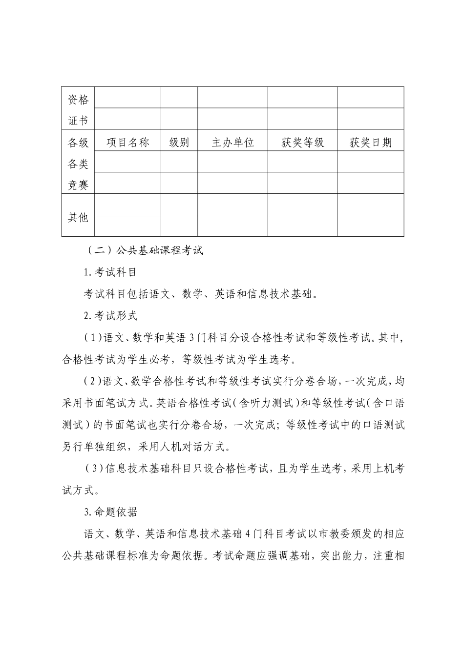 上海市中等职业学校学生学业水平评价实施办法_第2页