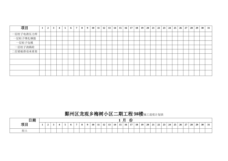 施工计划进度表_第2页
