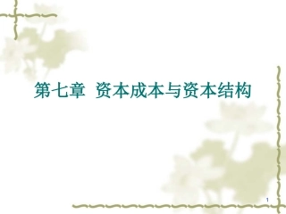 资本成本与资本结构(2)