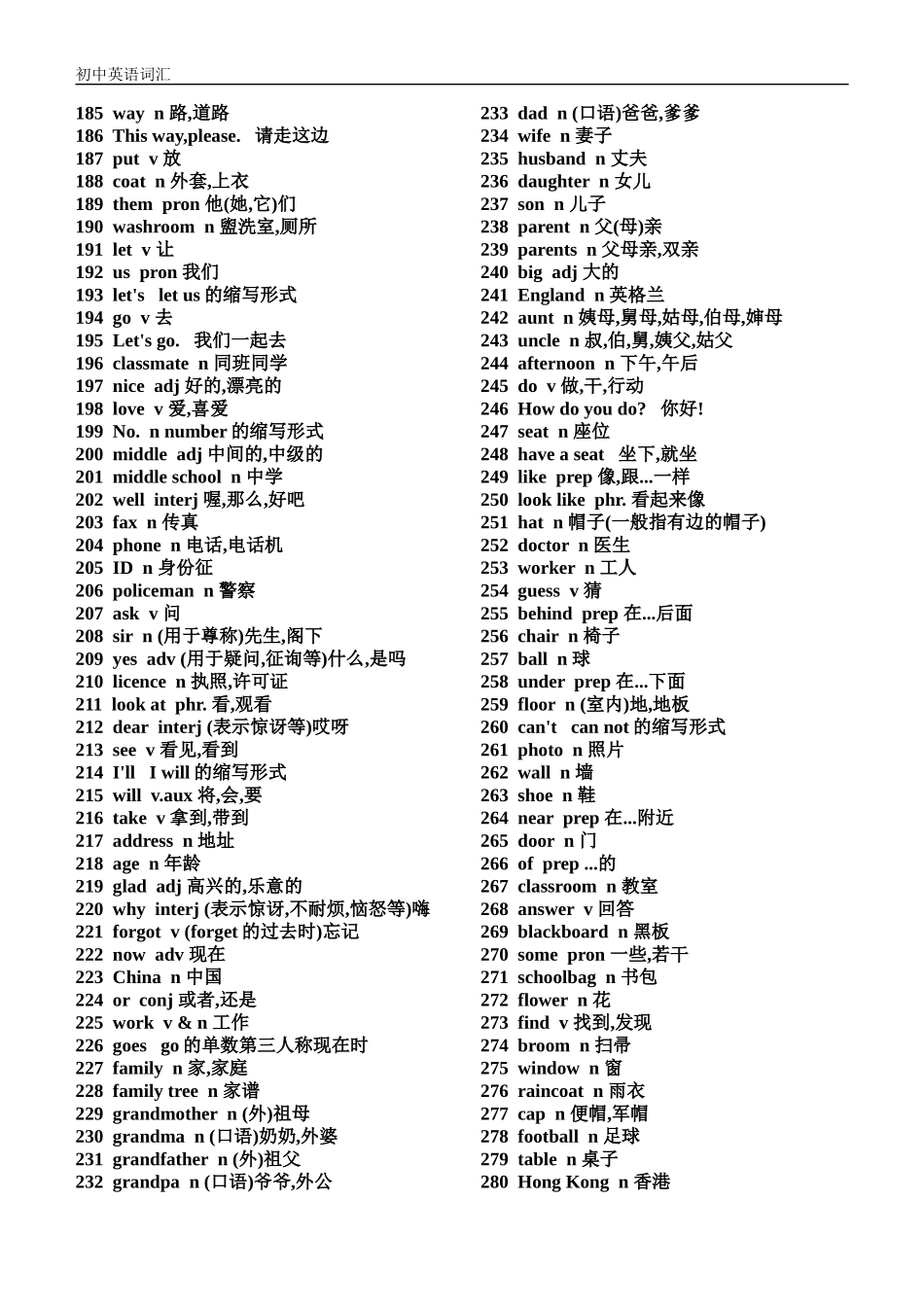 [初中英语基础词汇表大全】_第3页