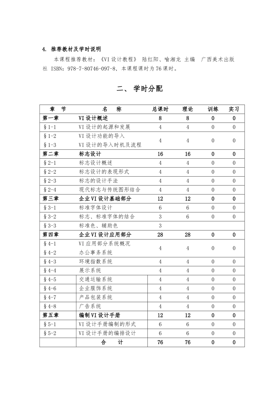 《VI设计》课程实施性教学大纲_第2页