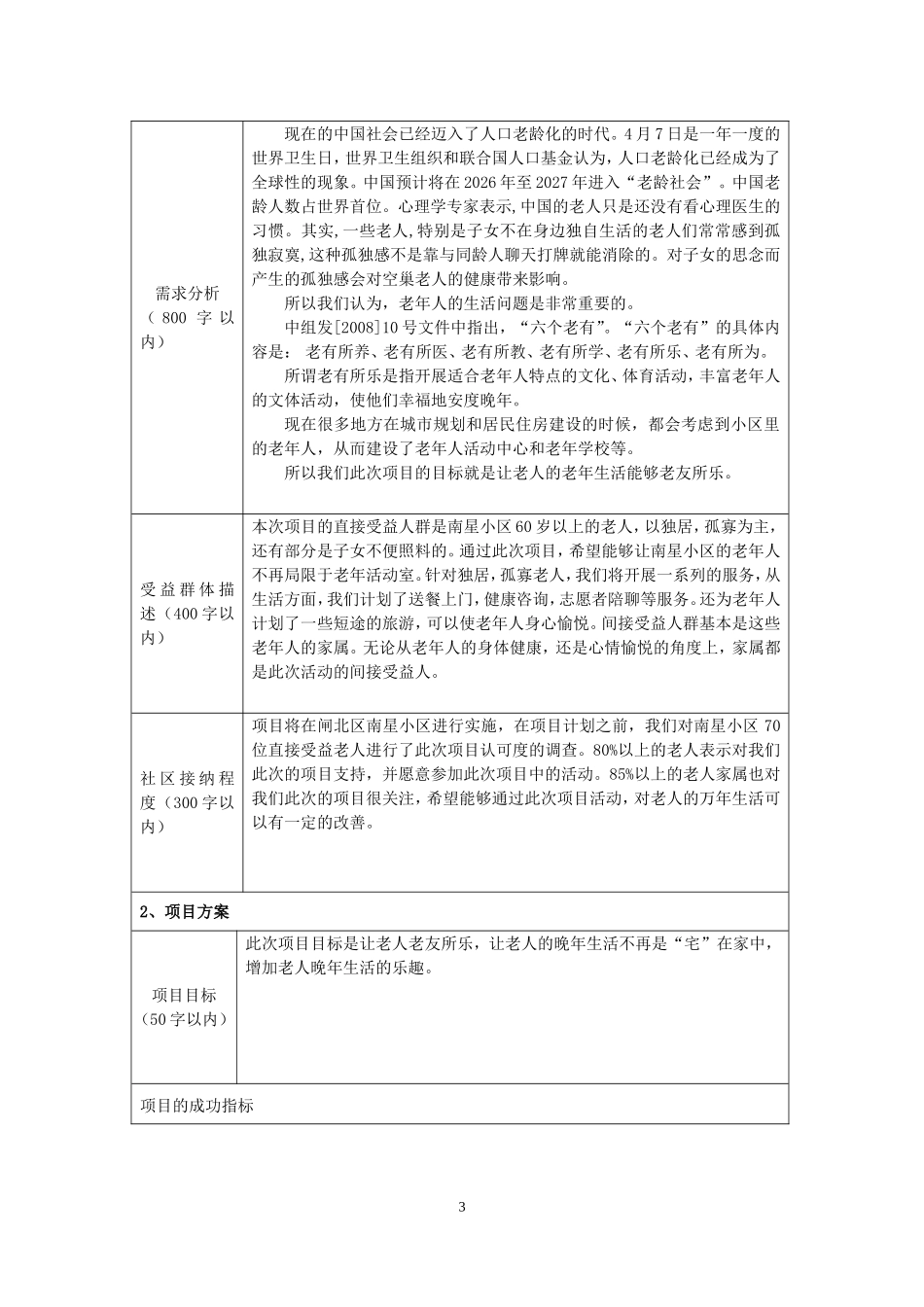 社区公益创投标申请书_第3页