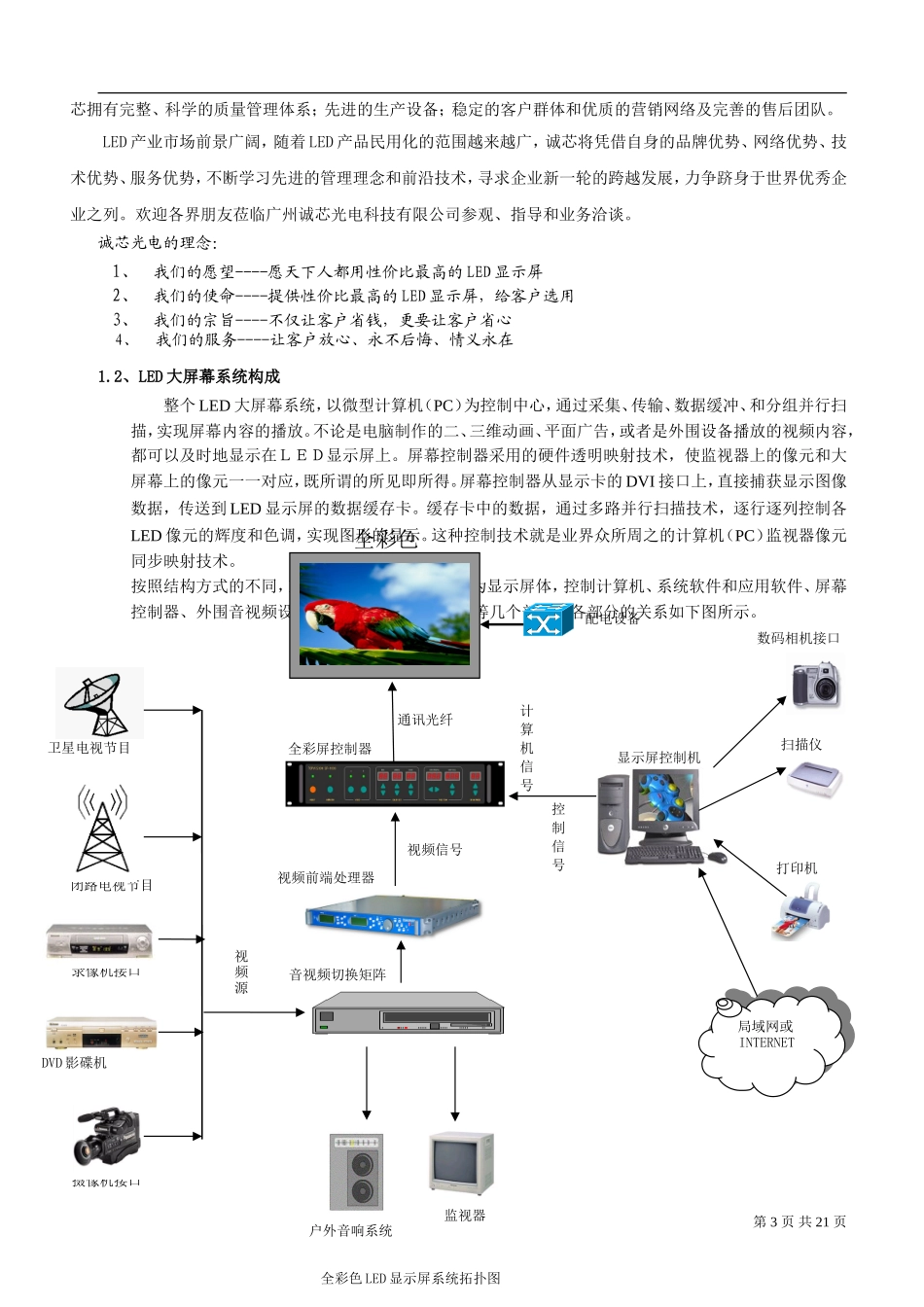 室外P10全彩色LED显示屏技术设计施工方案_第3页
