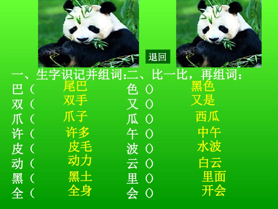 小学语文S版一年级下册《大熊猫》课件_第3页