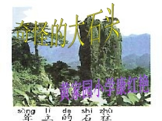 奇怪的大石头PPT