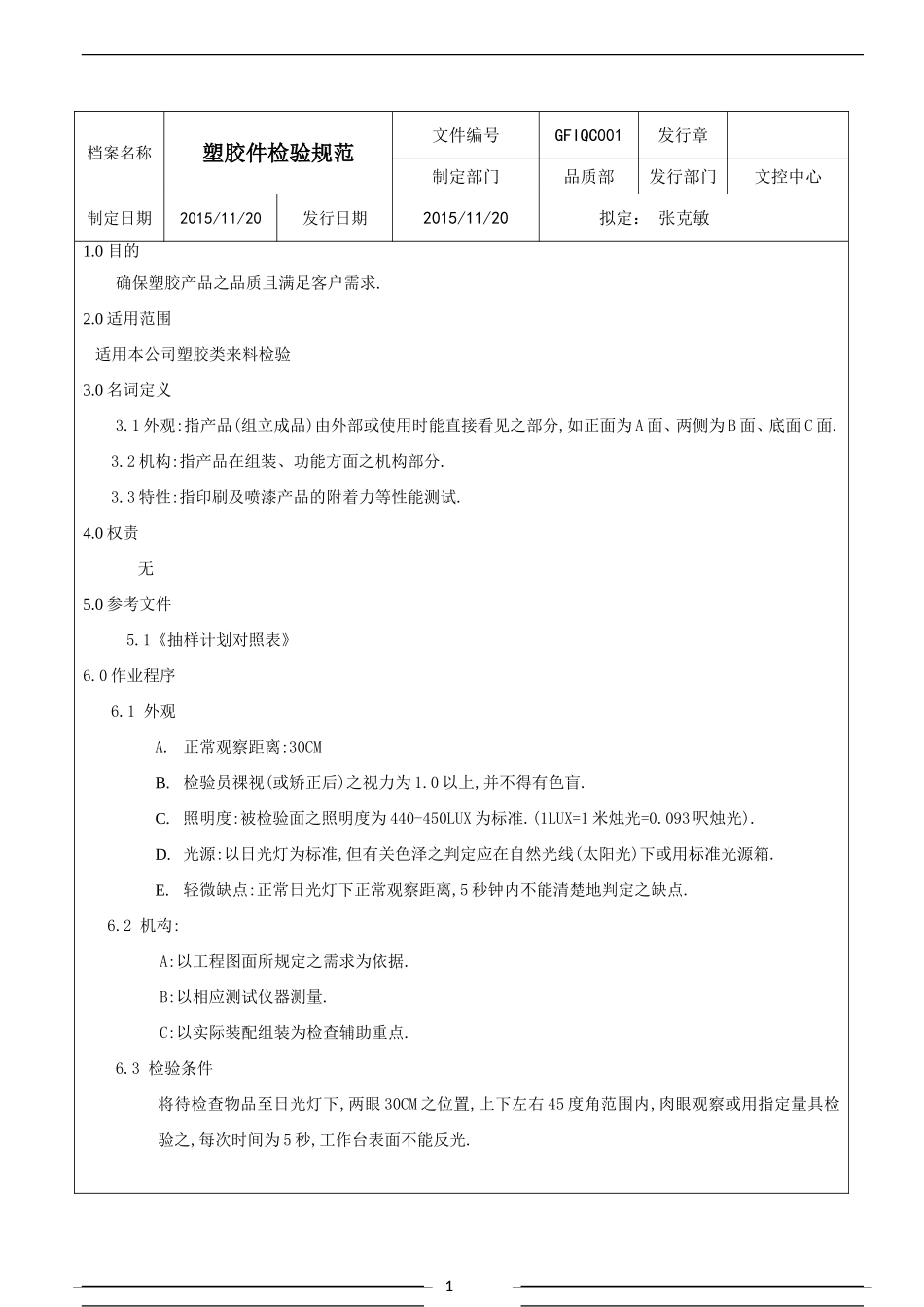 塑胶件检验规范_第1页