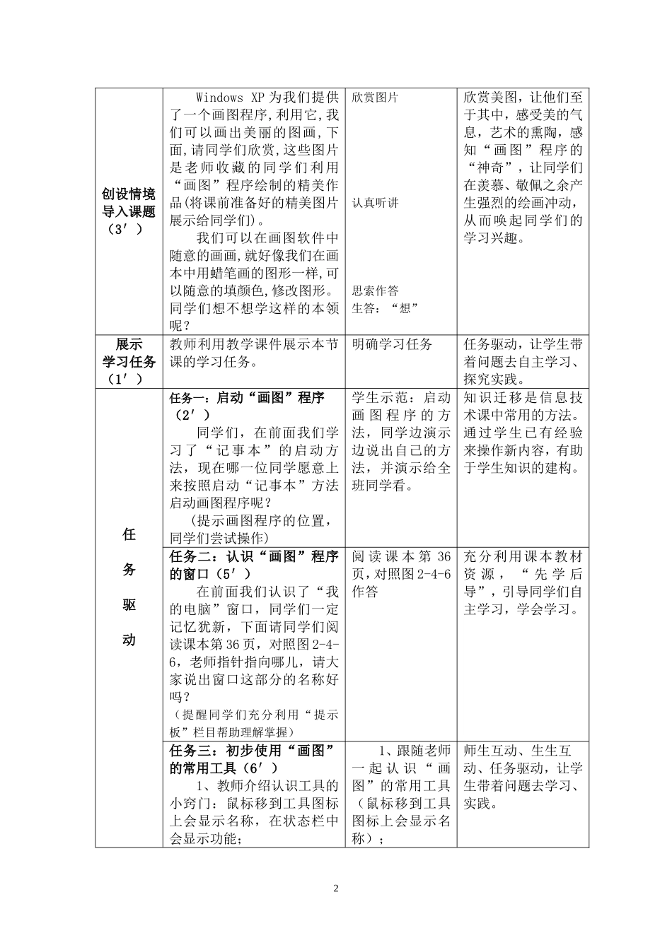 《使用“画图”程序》教学设计_第2页