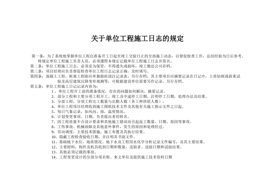 施工日志表格(打印格式)_第2页