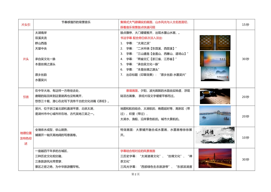 水墨吴兴旅游宣传片脚本_第2页