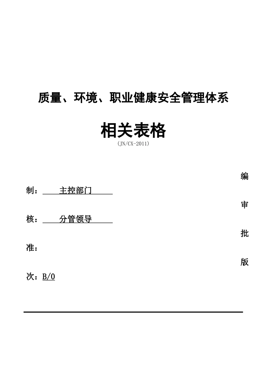 三标体系相关表格大全_第1页