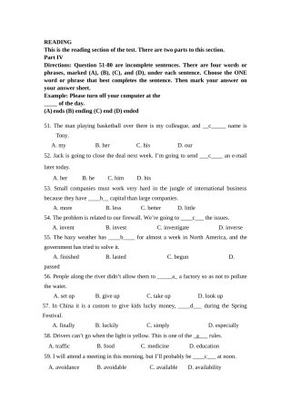 托业桥模拟试题01