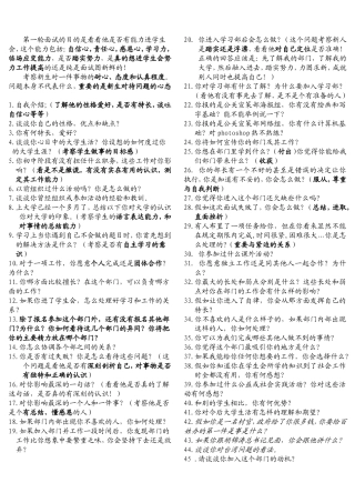 社团招新面试问题