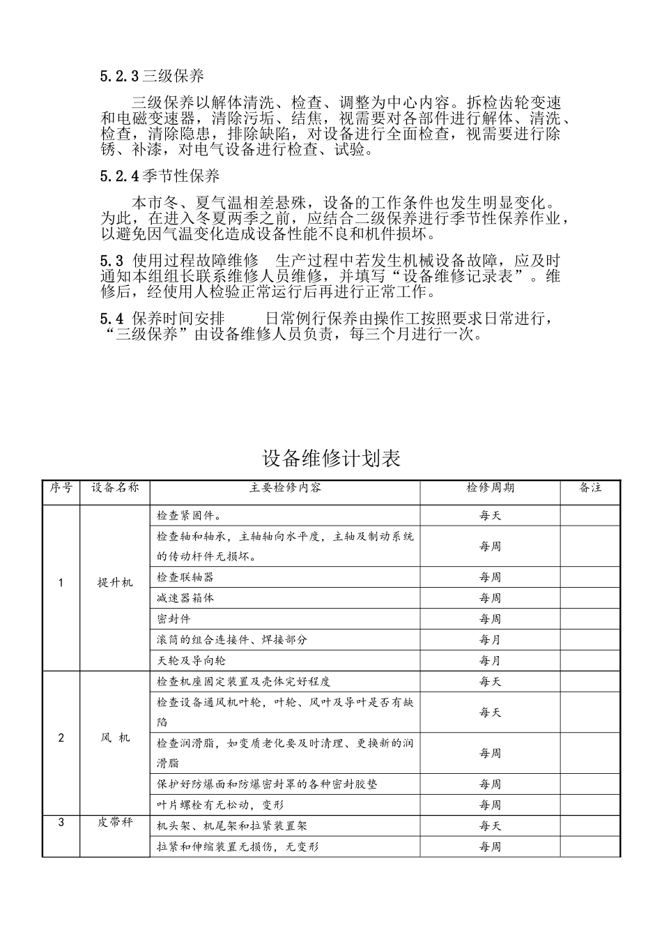 设备维修保养计划表_第3页