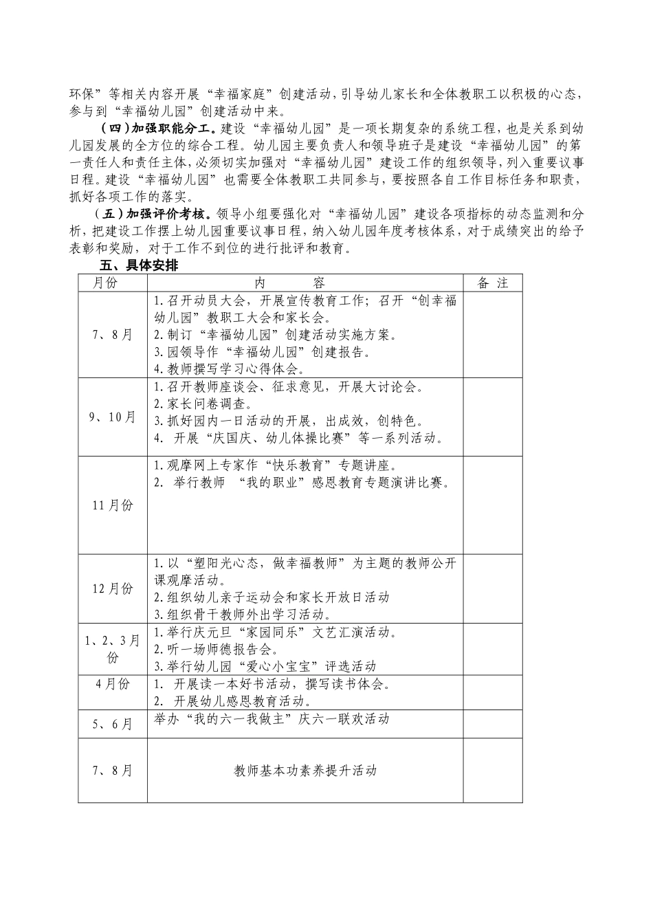 实验幼儿园“幸福幼儿园”创建实施方案_第3页