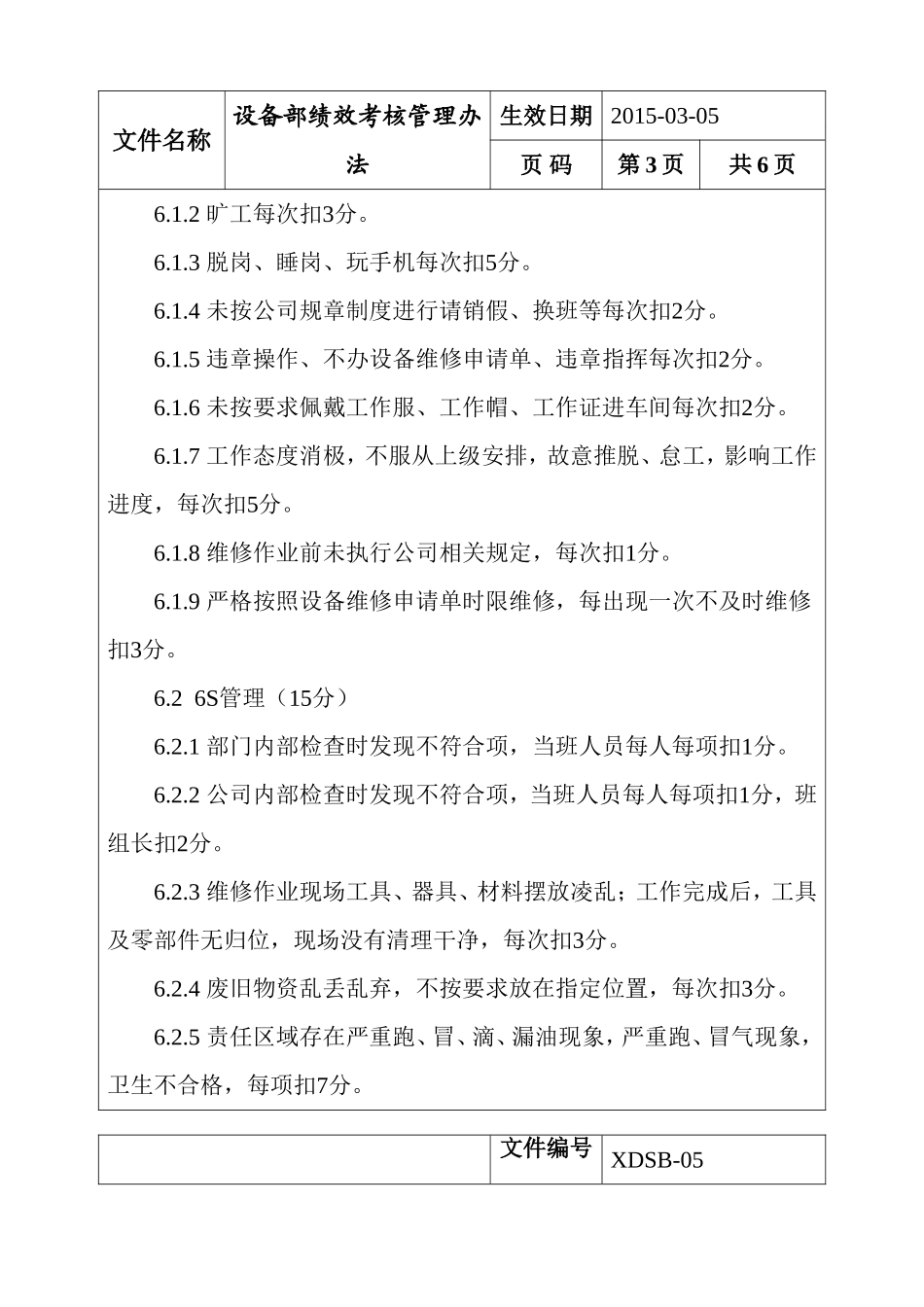 设备部绩效考核管理办法_第3页