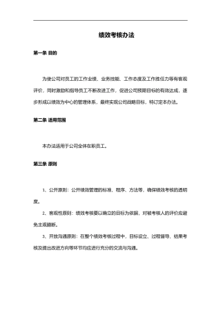 软件公司绩效考核方案