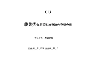 食堂采购登记表全套(1)