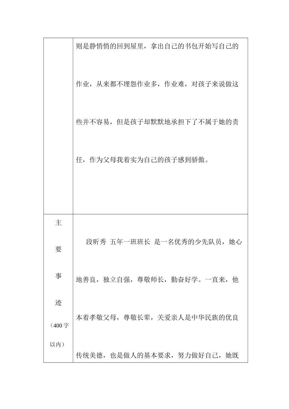 “孝亲尊师”推荐表_第2页