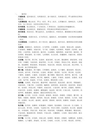 天水市两区五县行政区划明细